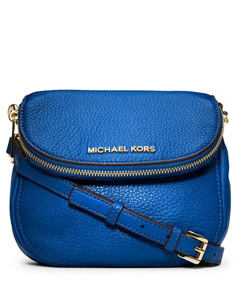 blue michael kors leather crossbody cinched|Michael Kors leather crossbody handbags.